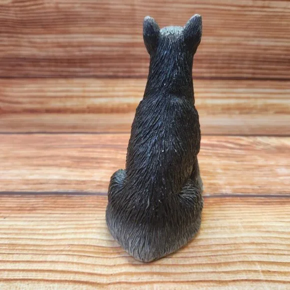 Black/Gray Schnauzer Dog Figurine 4 inch Adopt-A-Pet by Art Collectibles - Picture 4 of 11